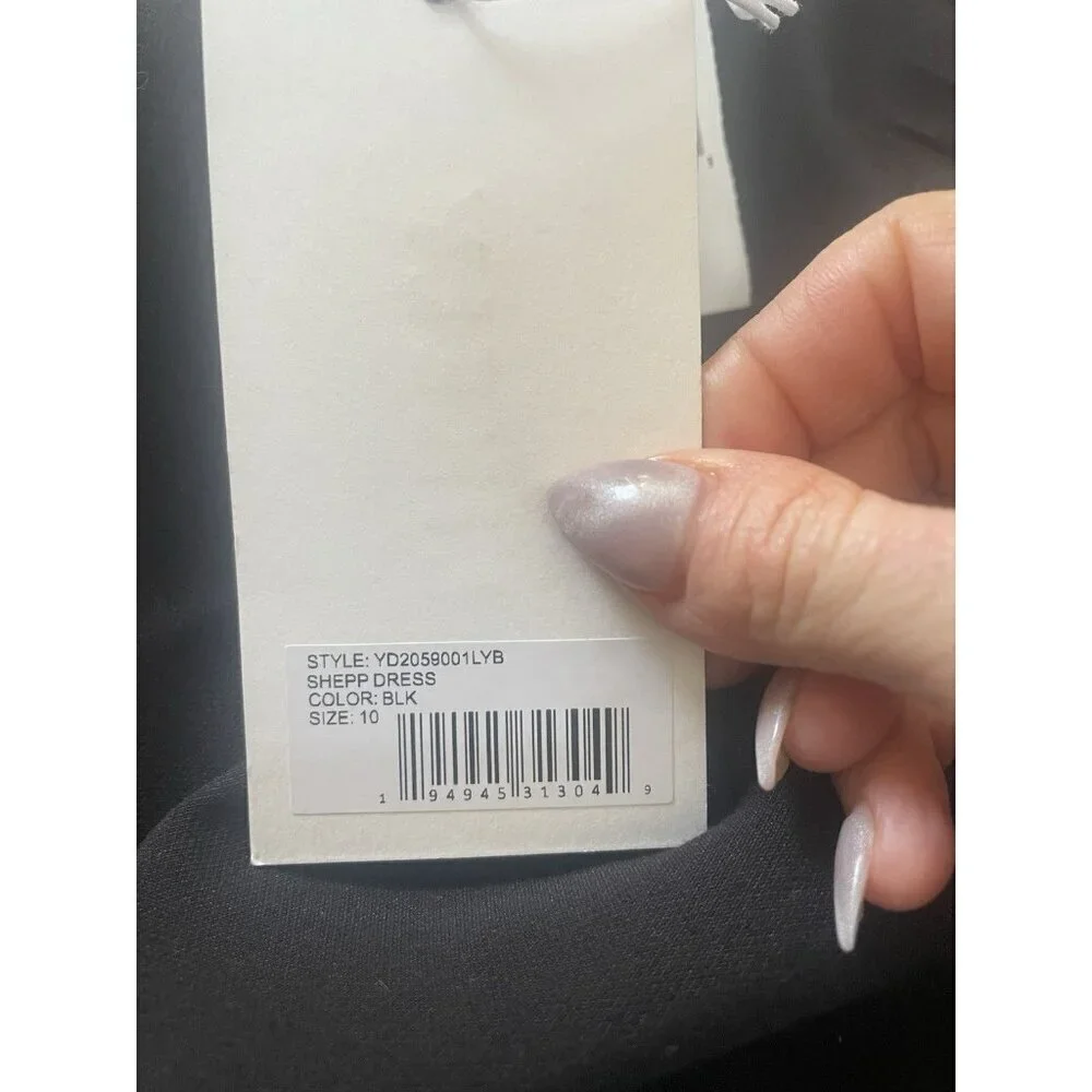$298 NWT Likely Women's Black Solid Shepp Midi Sheath Dress Size 10 - Picture 10 of 11